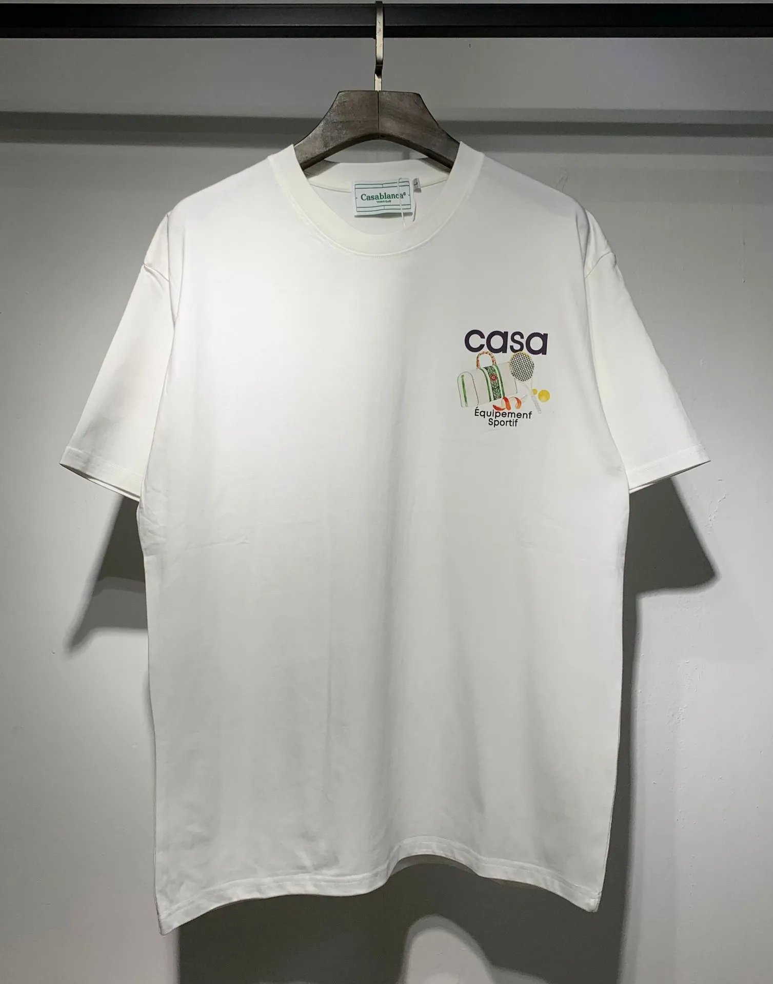 Casa Équipement Sportif Graphic Print White T-Shirt - 37