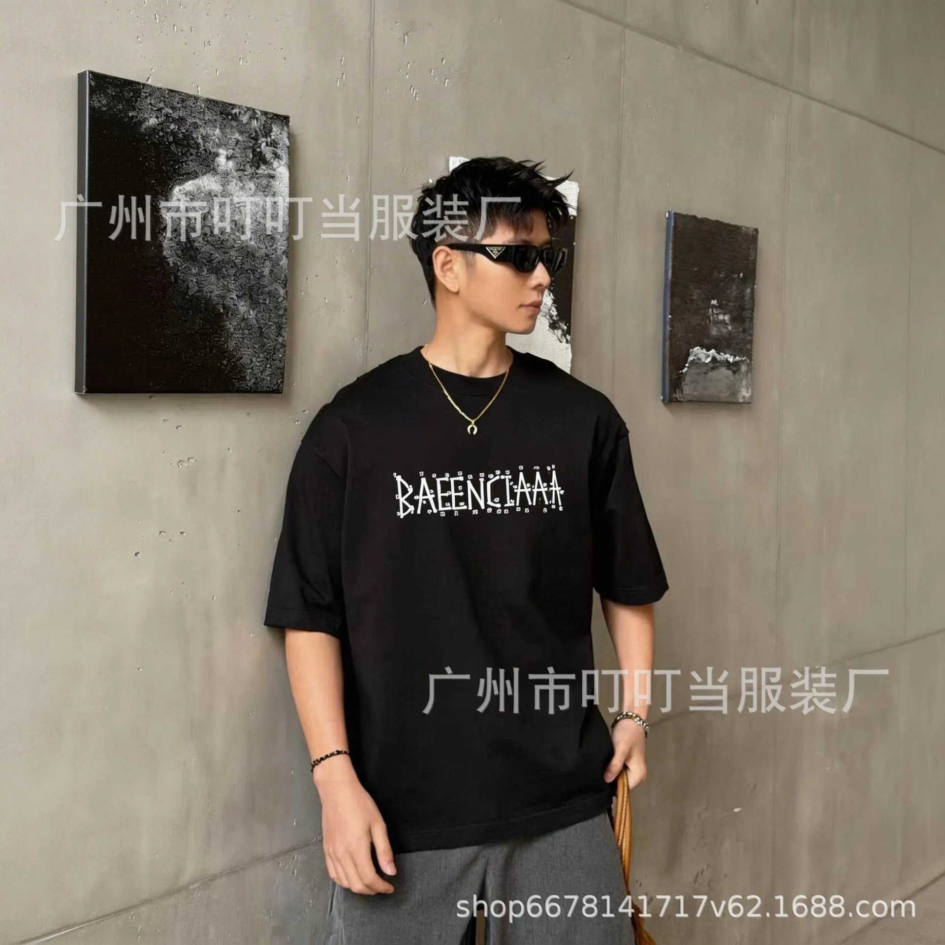 Balenciaga Numeric Logo Oversized T-Shirt Black - 6