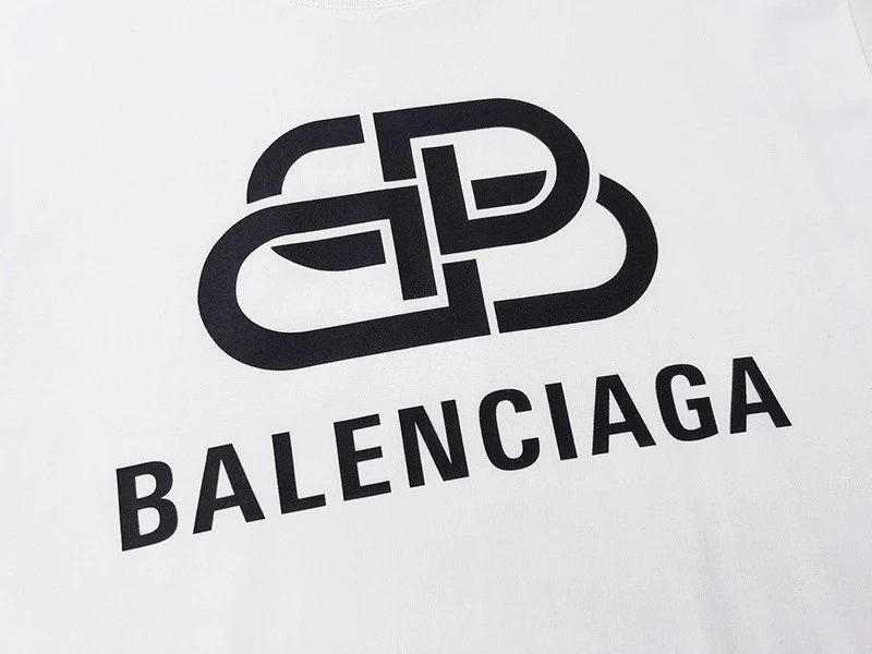 Balenciaga BB Logo Rust Print T-Shirt Black - 4