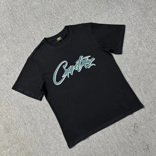 Corteiz Script Logo Black T-Shirt - 1