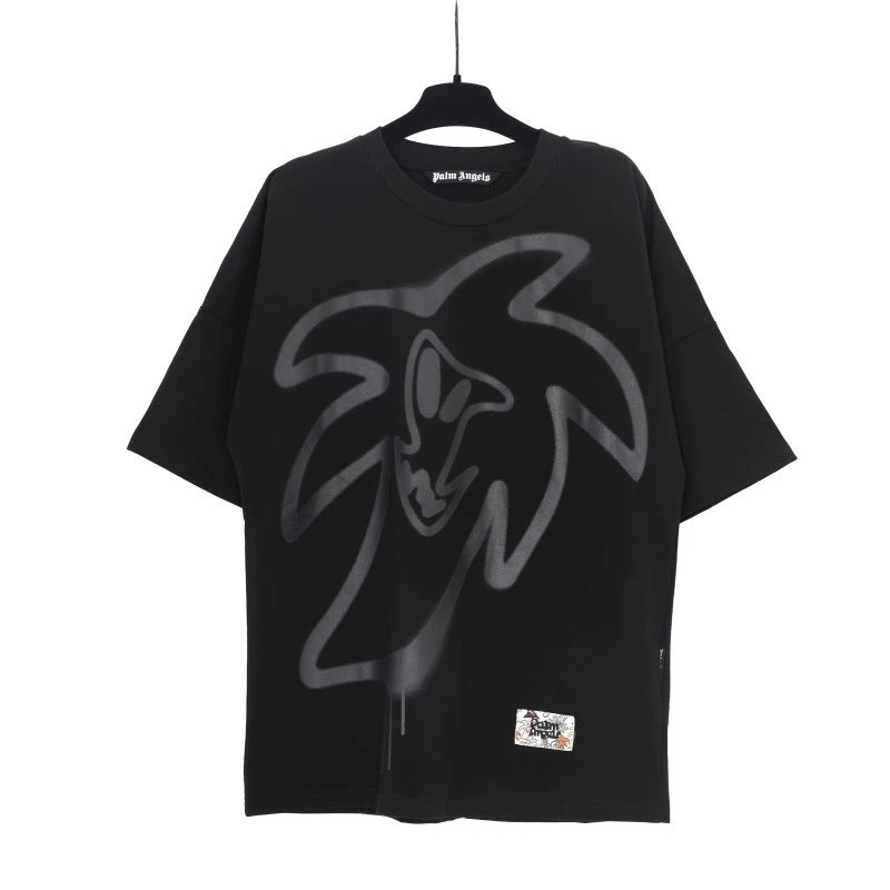 Palm Angels Logo Embroidered White T-Shirt - 16