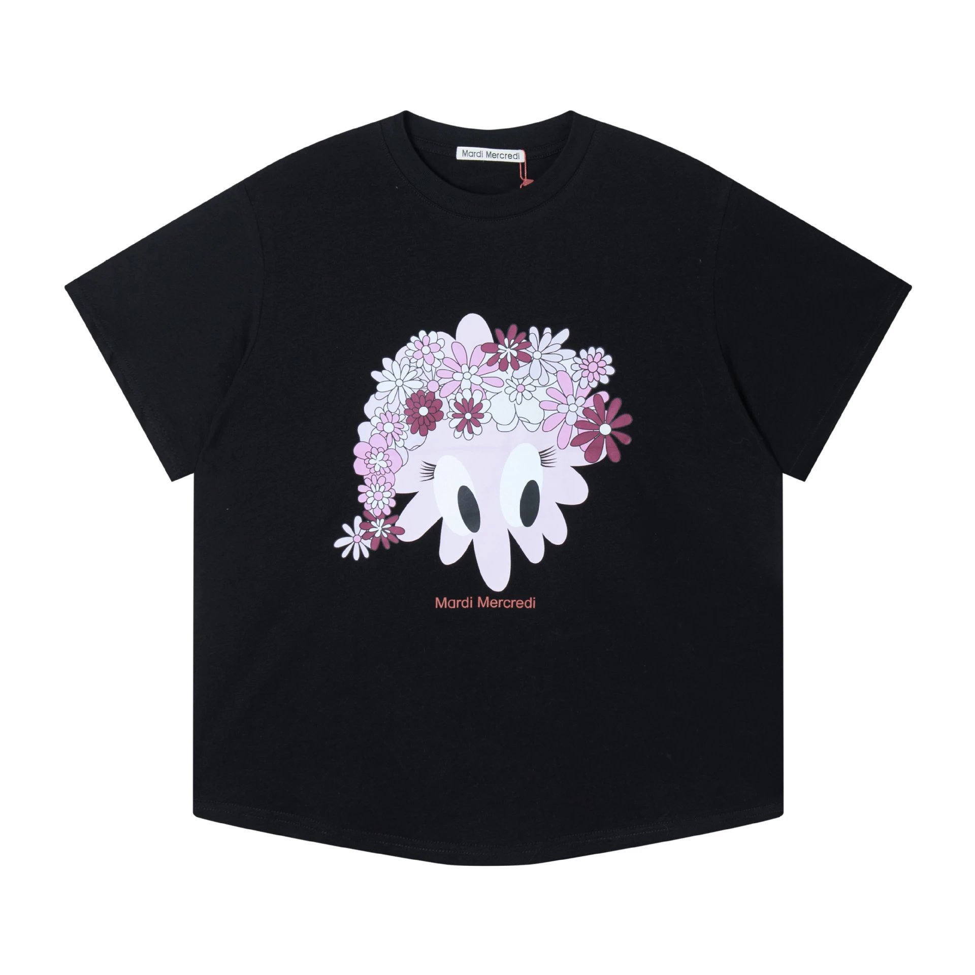 Mardi Mercredi Floral Print T-Shirt Gray - 13
