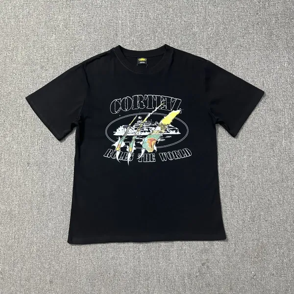 Corteiz Script Logo Black T-Shirt - 29
