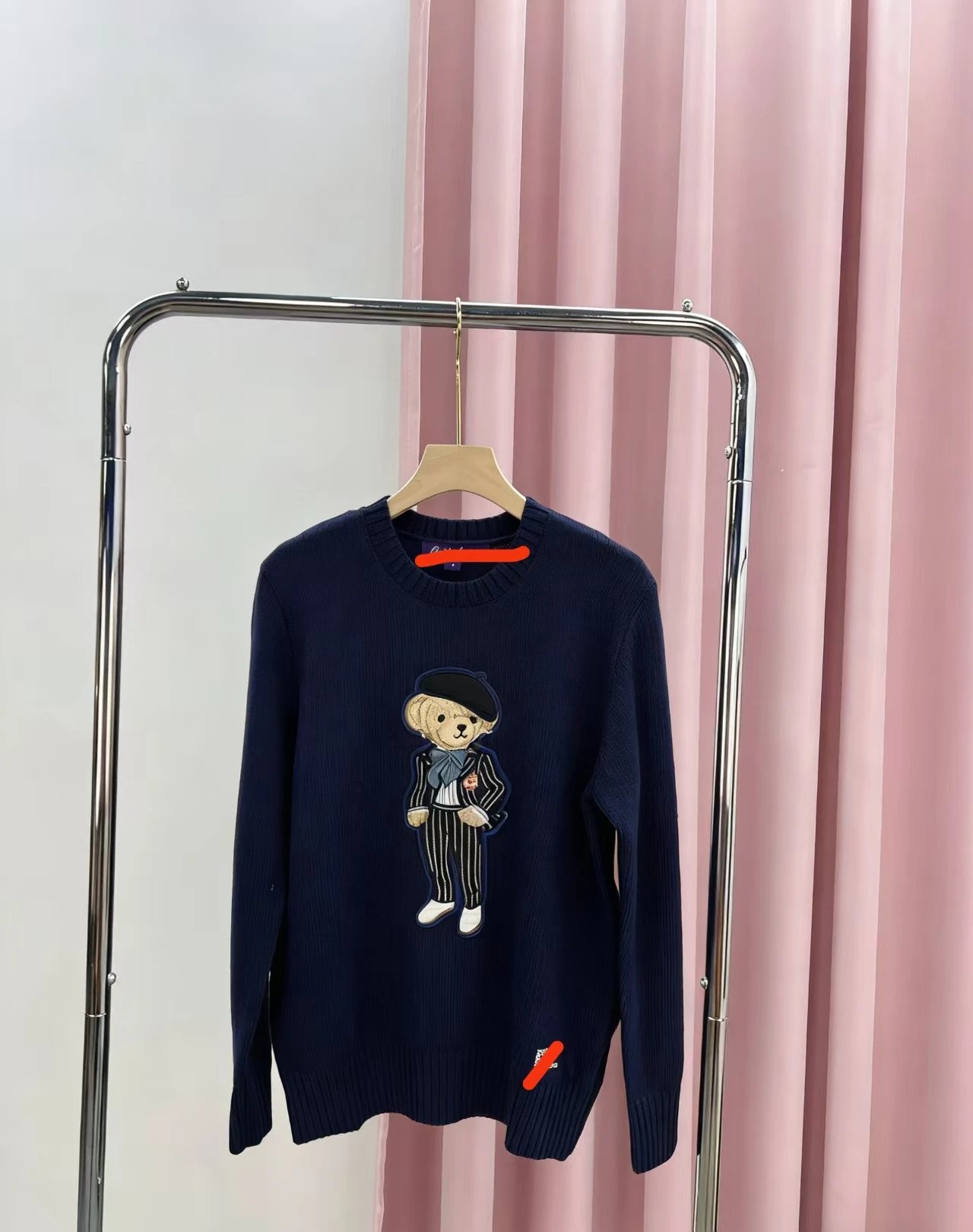 Polo Ralph Lauren Bear Embroidered Cream Sweater - 4