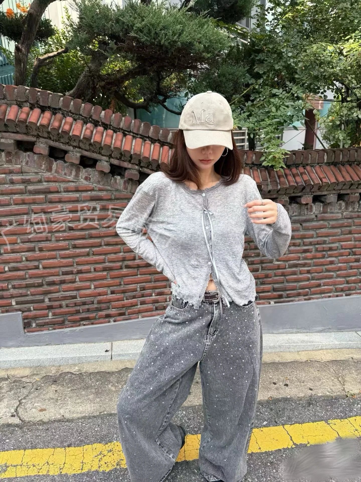 Design Ma Embroidered Baseball Cap Beige Baseball Cap - 7