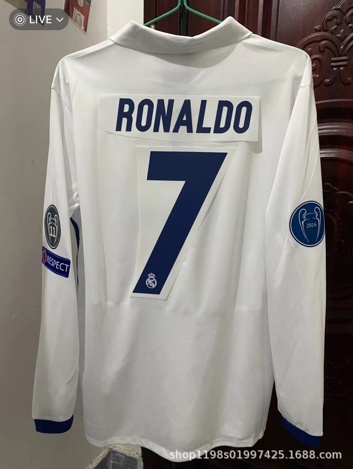 Real Madrid x Adidas 2017 Champions League Third Jersey Turquoise Ronaldo #7 - 10