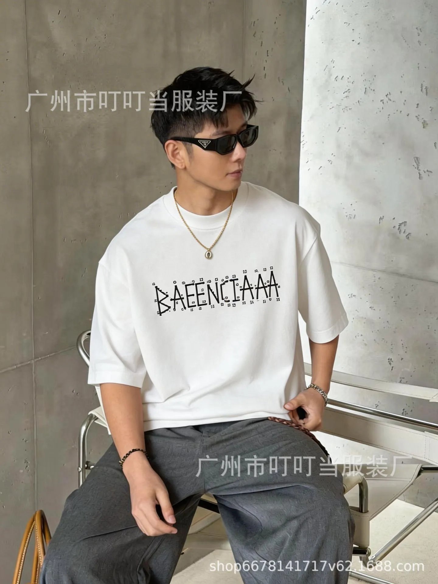 Balenciaga Numeric Logo Oversized T-Shirt Black - 7