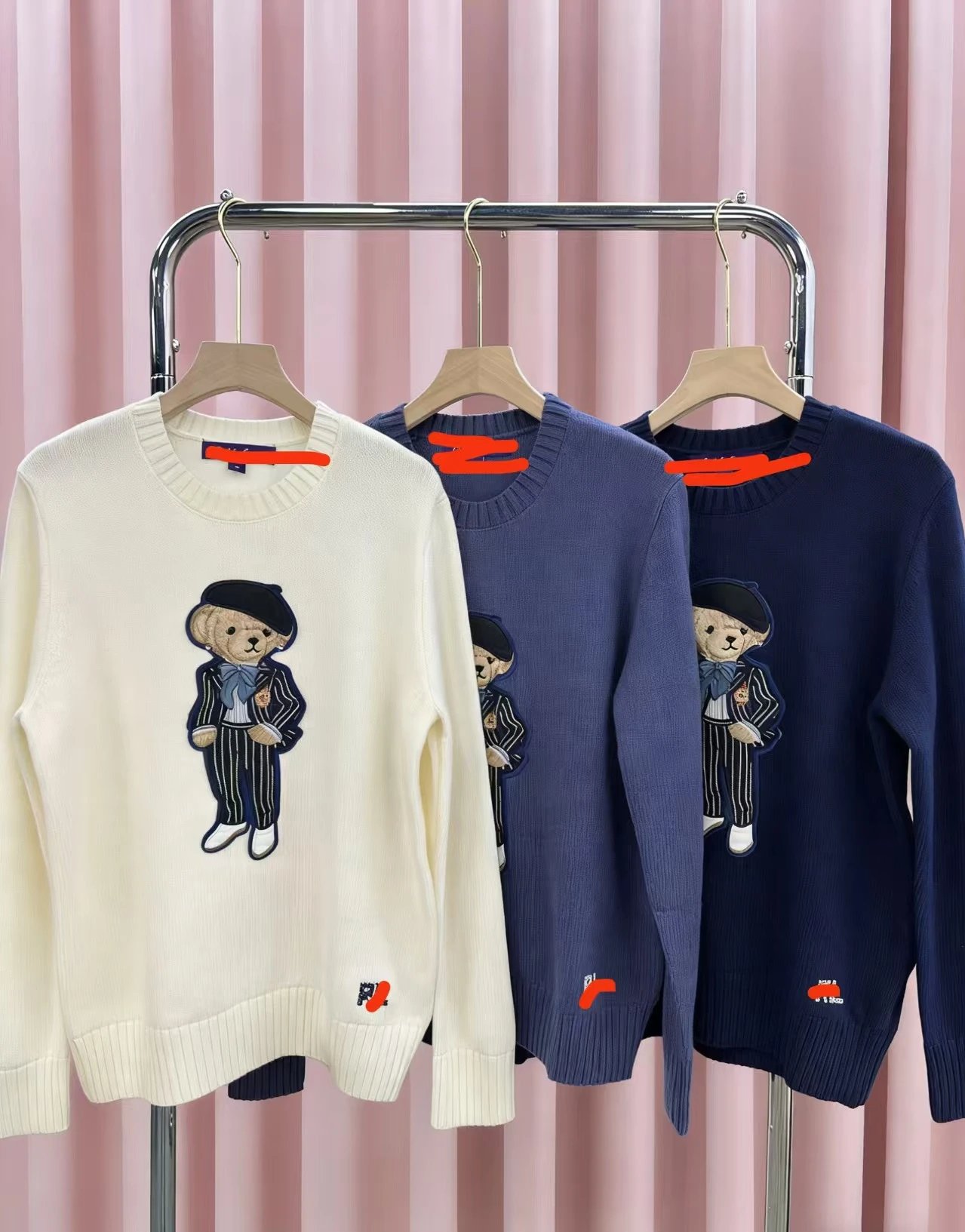 Polo Ralph Lauren Bear Embroidered Cream Sweater - 7