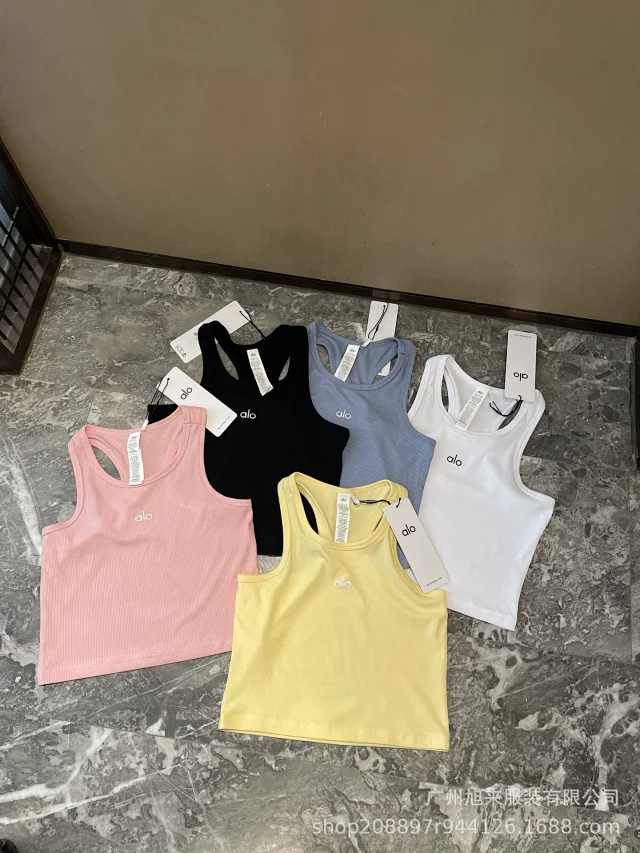 Alo Vests Ribbed Racerback Tank Top product detail image 3