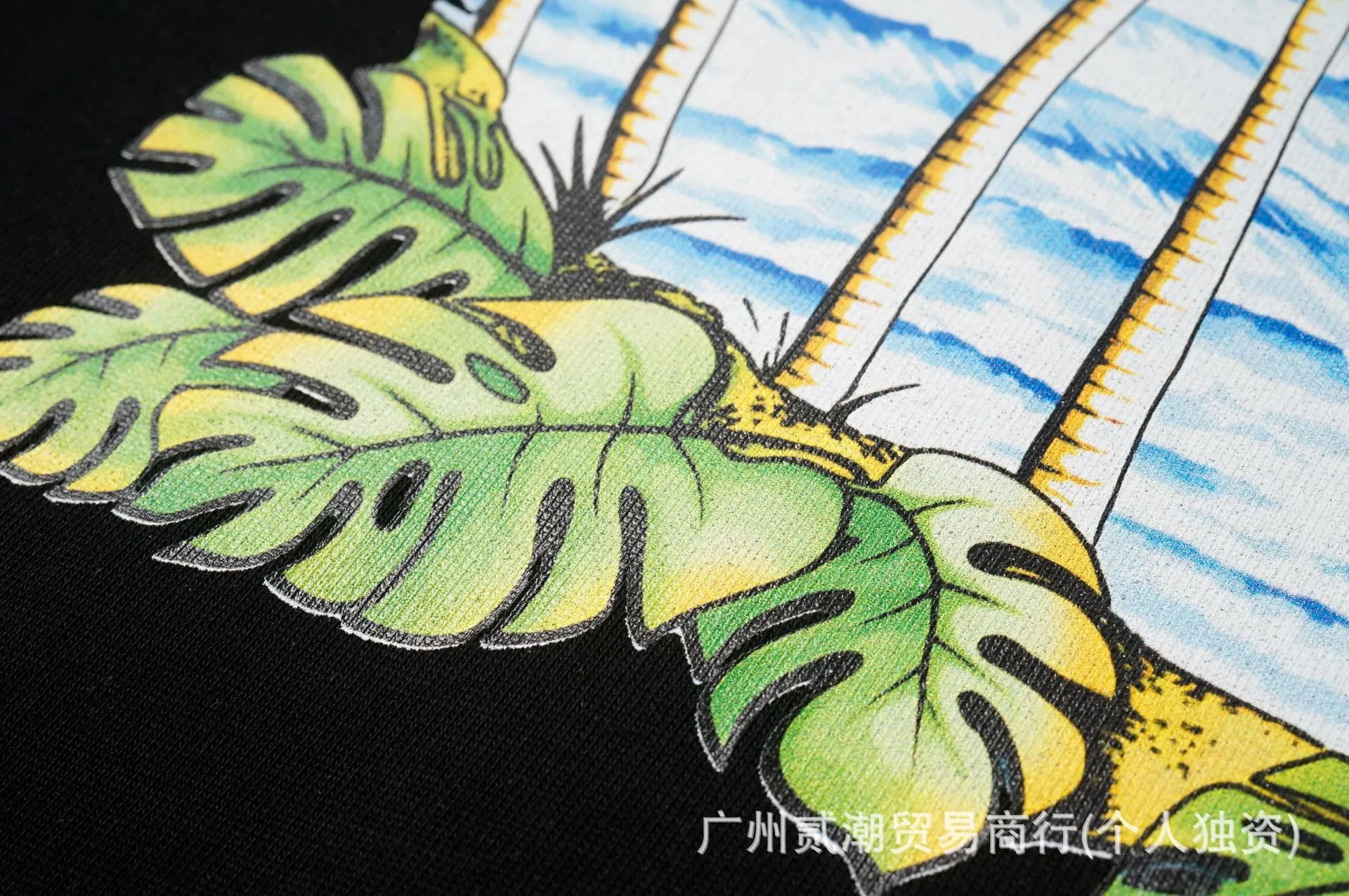 Casablanca Wave & Flame Graphic Black T-Shirt - 15