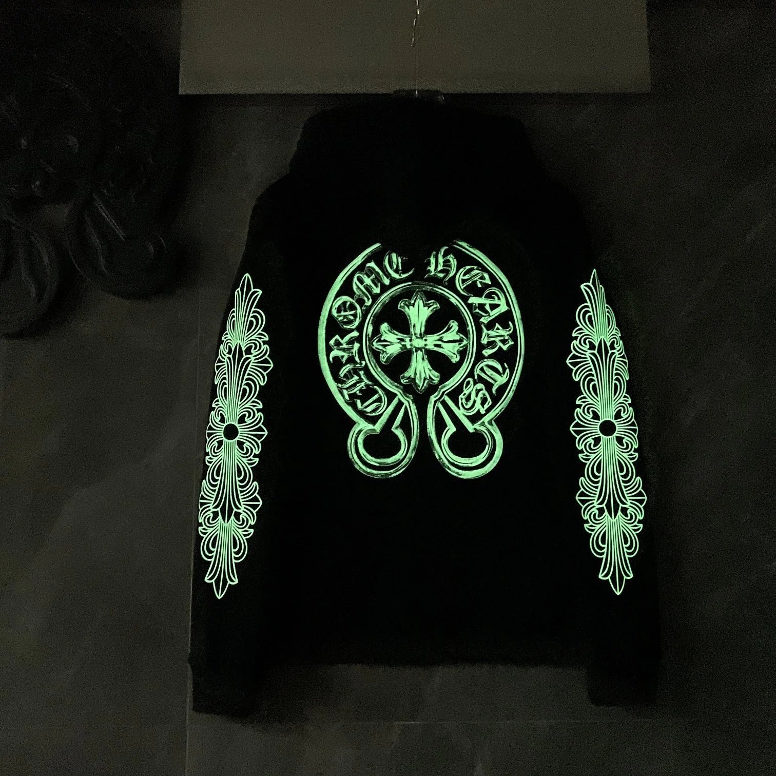 Chrome Hearts Cross Motif Knit Sweater Black with Red Embroidery - 31