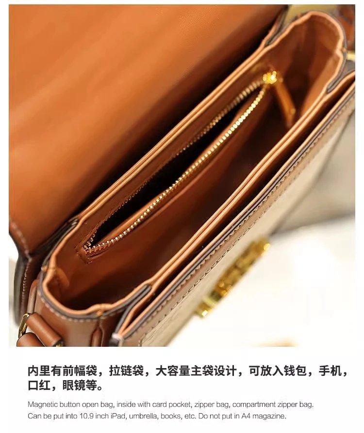 Celine Triomphe Medium Brown Monogram Crossbody Bag - 3