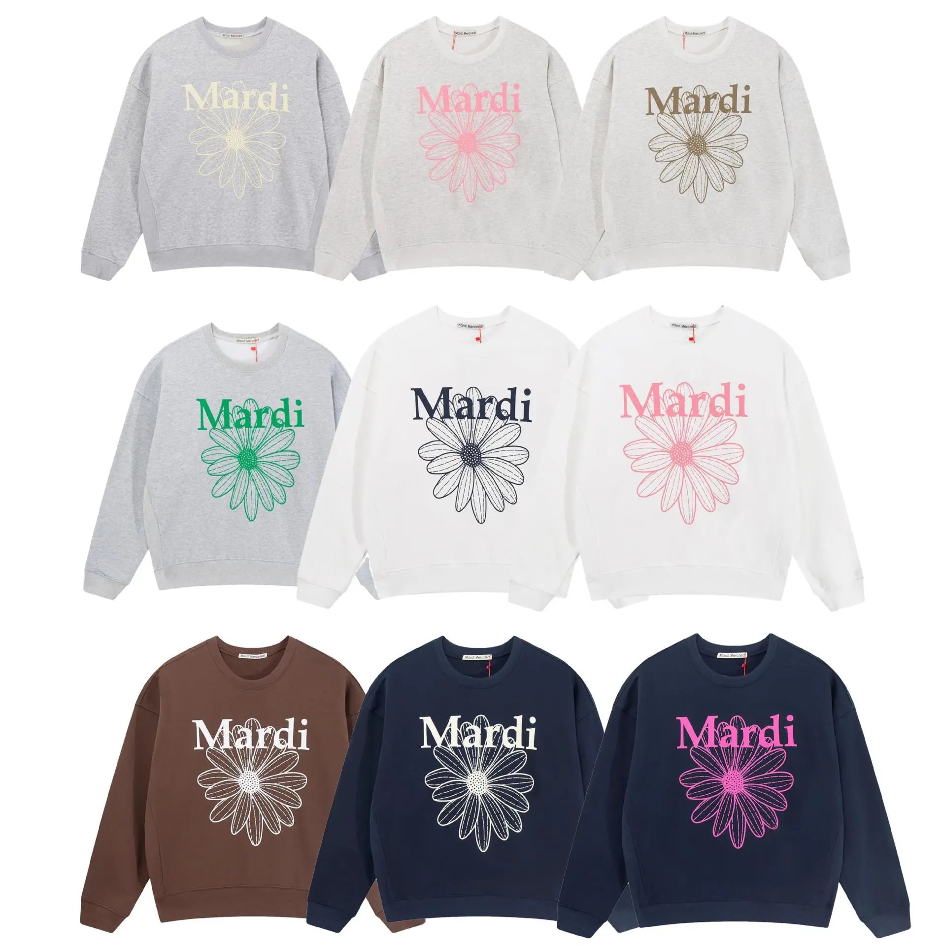 Mardi Mercredi Daisy Print Red Hoodie - 3