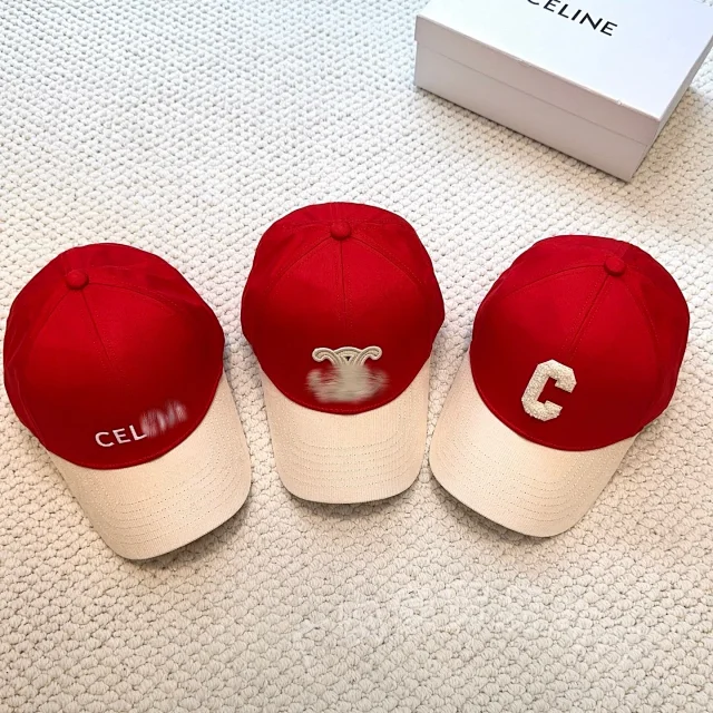 CELINE Hats Embroidered Logo Baseball Cap product detail image 4