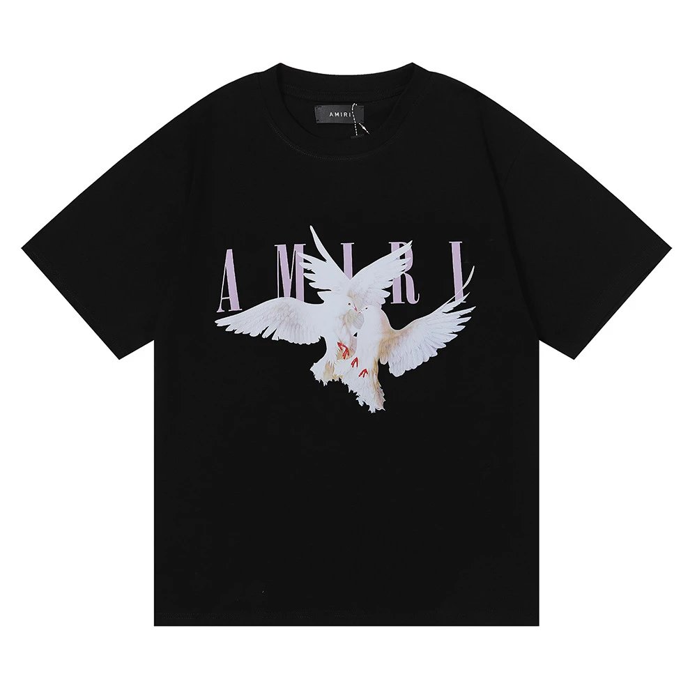 Amiri Monogram Logo T-Shirt Light Blue - 17