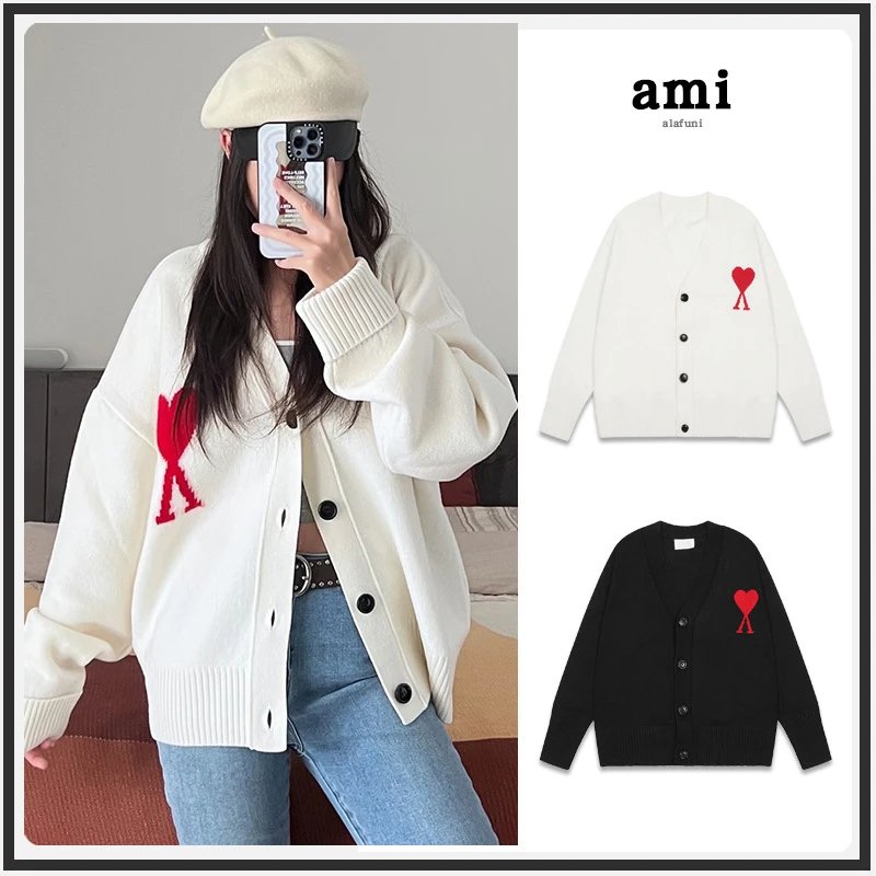 Ami Heart Knit Cardi
