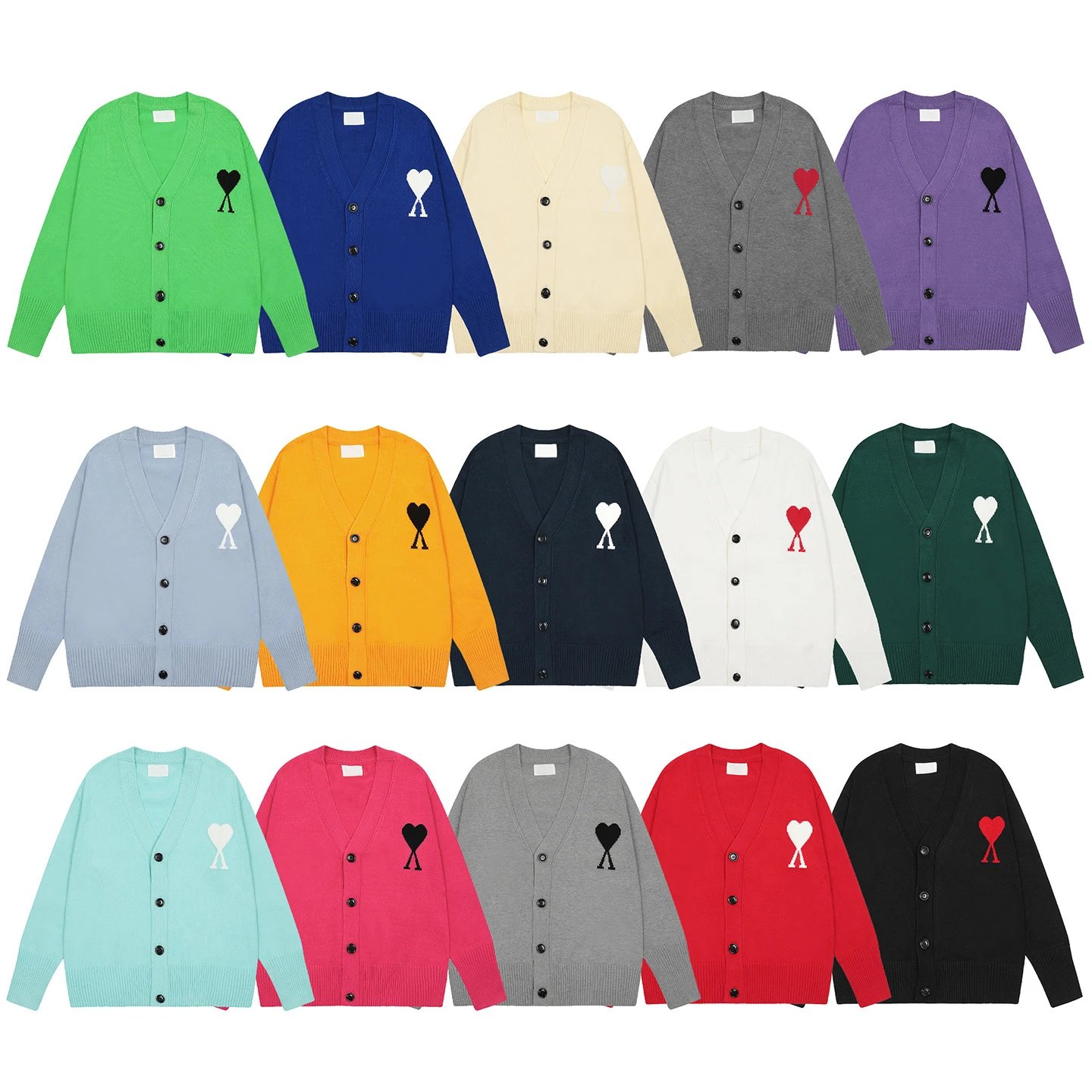 Comme des Garçons Play Heart Logo Black Cardigan Outerwear.cardigan - 3