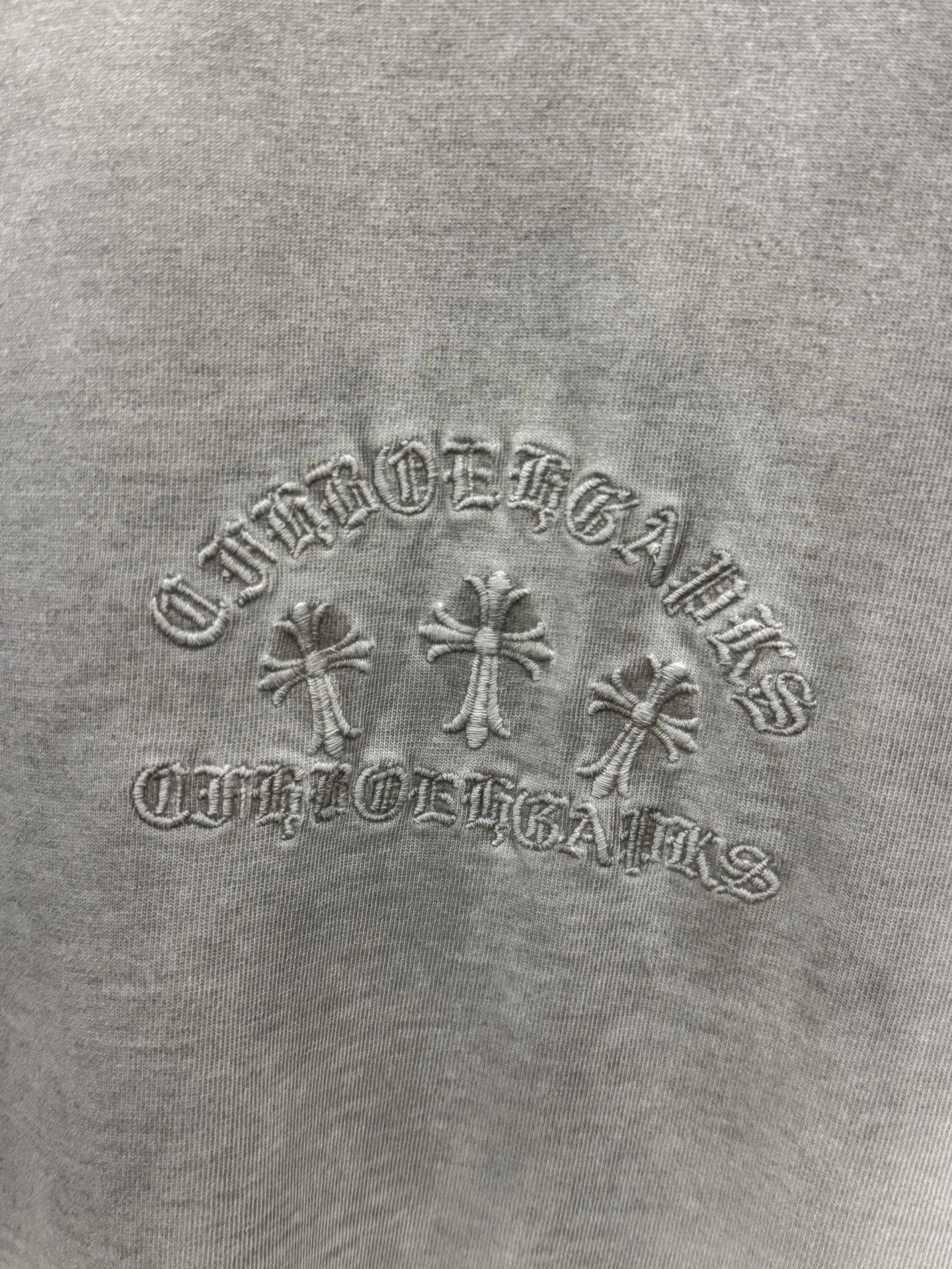 Chrome Hearts Embroidered Washed Black T-Shirt - 17