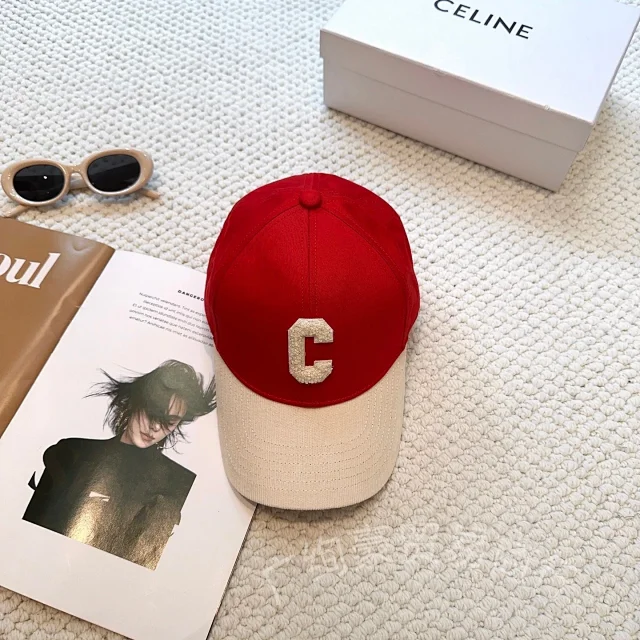 CELINE Hats Embroidered Logo Baseball Cap product detail image 14