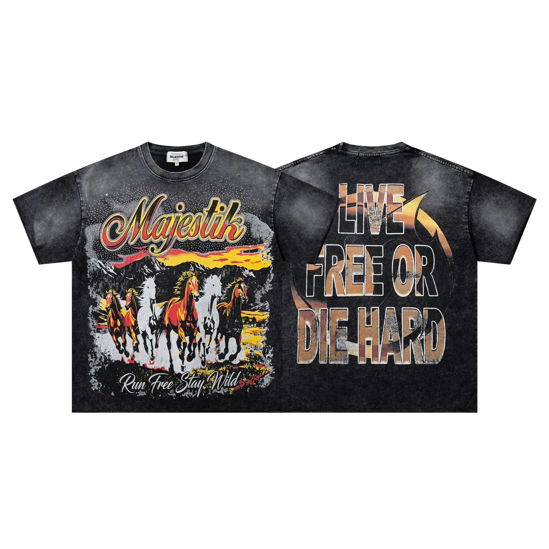 Design Majestik Racing Street Legends Oversized Graphic T-Shirt Black T-Shirts - 11