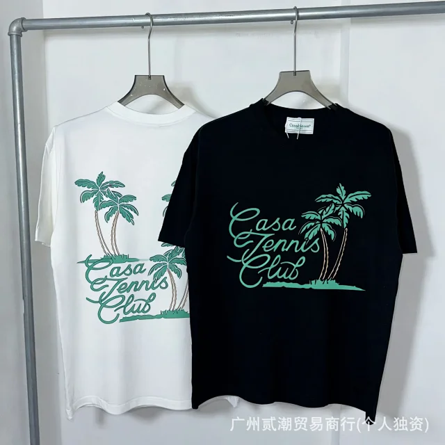 Casablanca T-Shirts Graphic-Print Crewneck product detail image 2