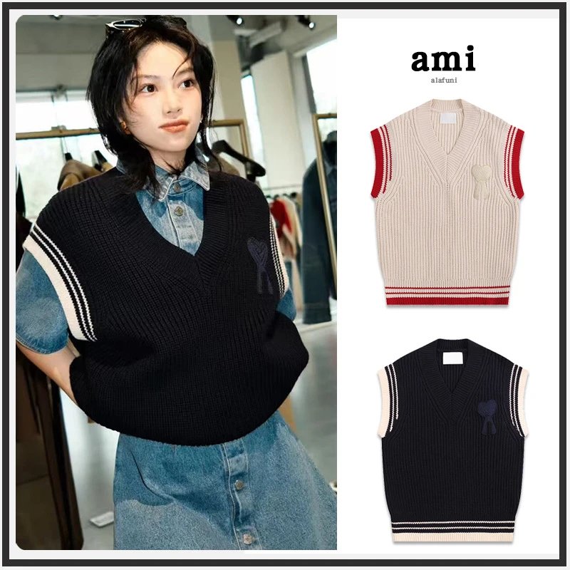 Ami Knit Vest Black 