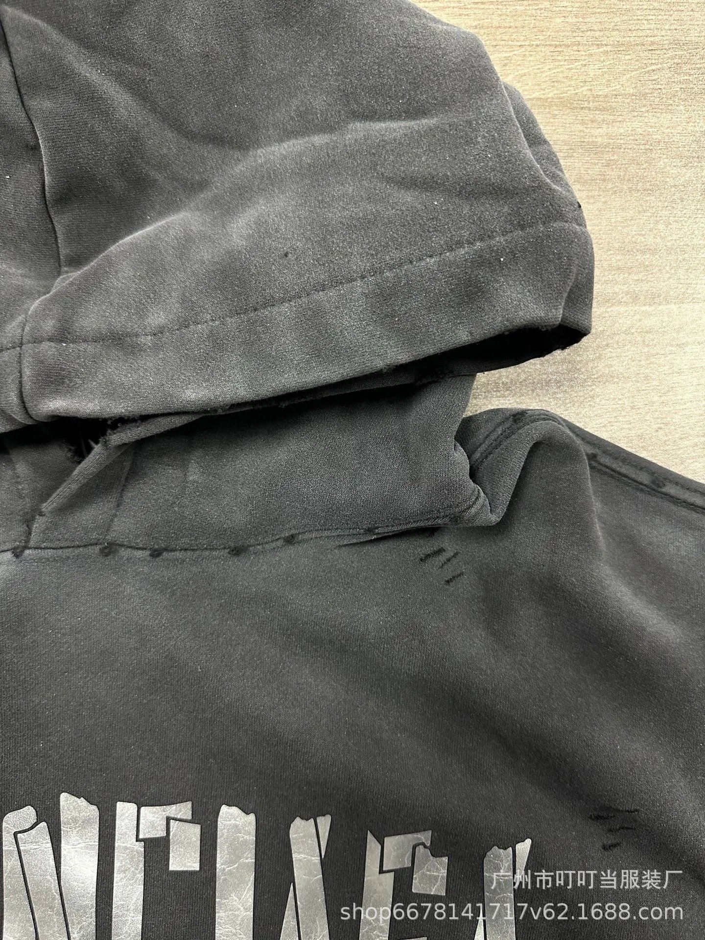 Balenciaga Graphic Print Oversized Hoodie Black - 21