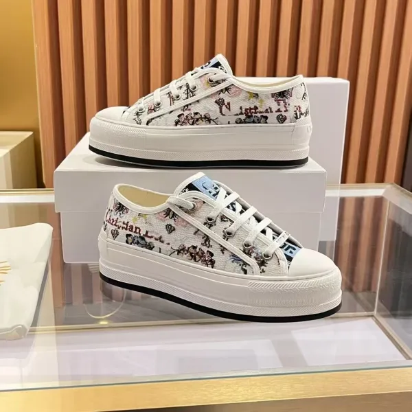 Dior B23 Tweed Platform Sneakers Black and White Chunky Sneakers - 11