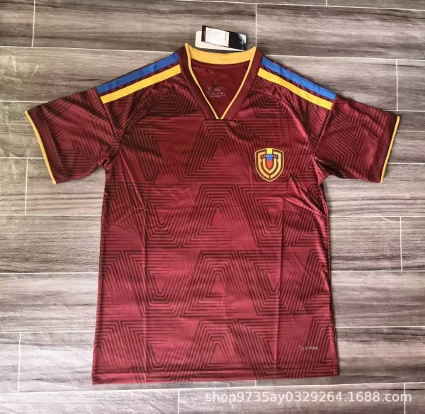 Design Venezuela National Team Away Jersey Burgundy Geometric Pattern Jersey - 1