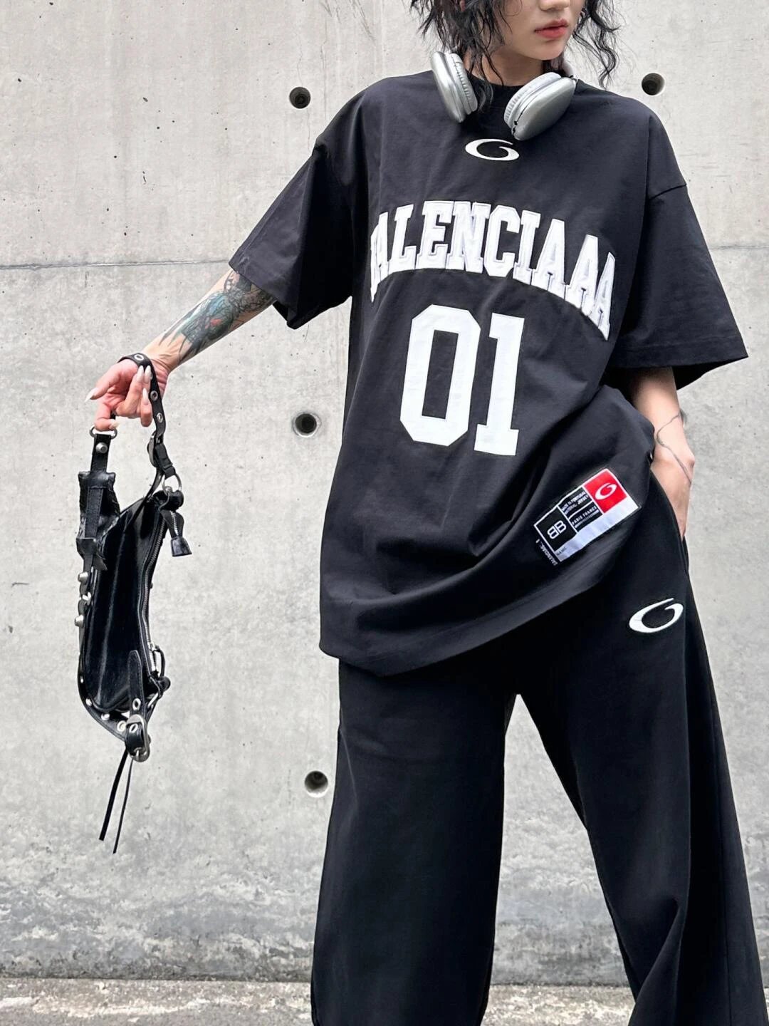 Design Blccnigeo Oversized Graphic T-Shirt Dark Gray T-Shirts - 10
