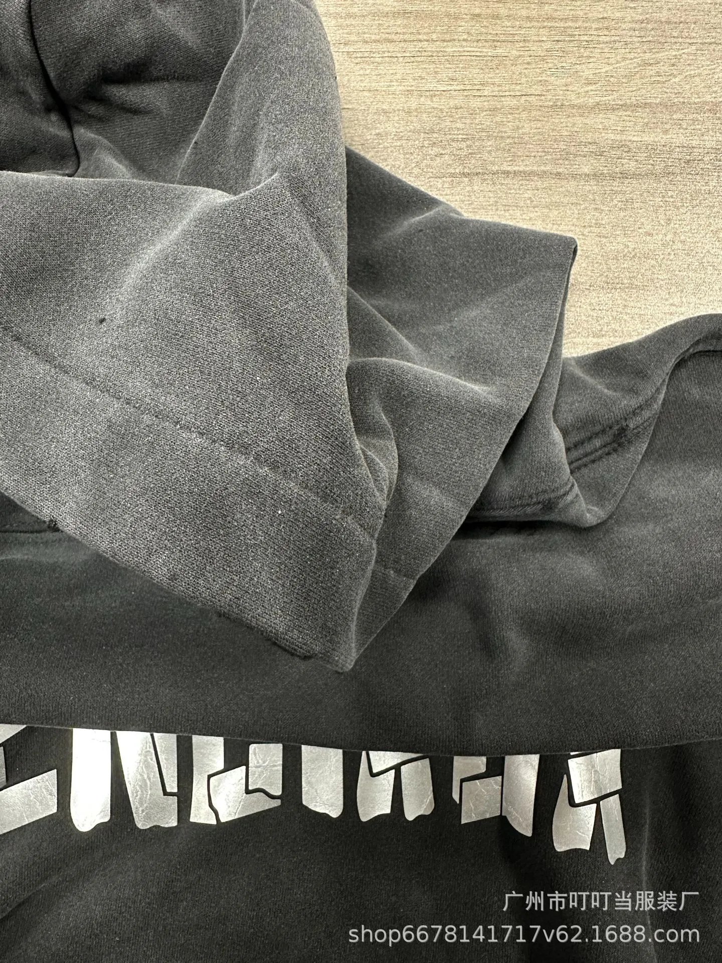 Balenciaga Graphic Print Oversized Hoodie Black - 22