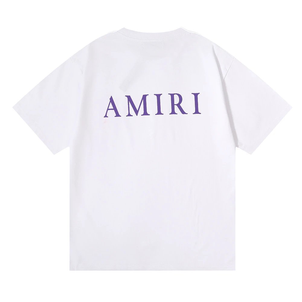 Amiri Monogram Logo T-Shirt Light Blue - 51