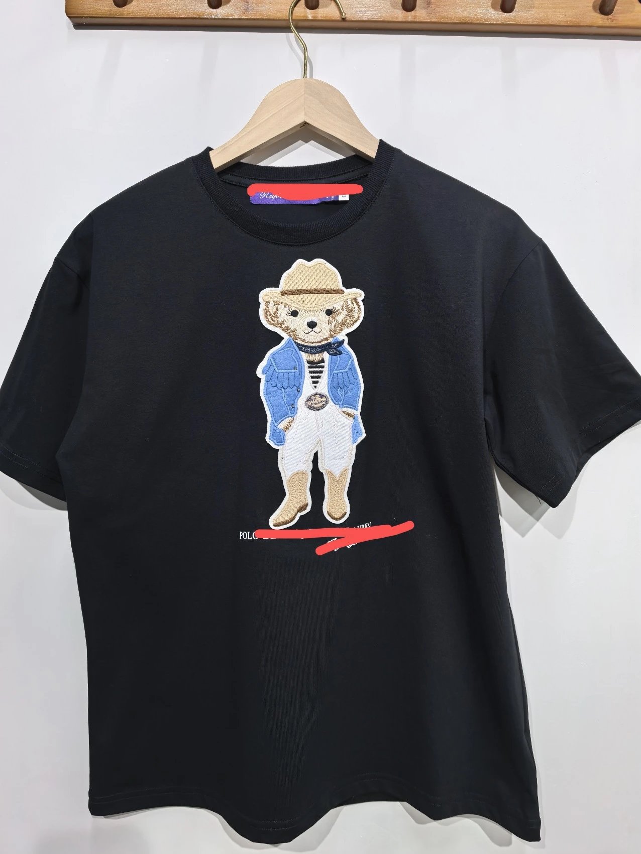Polo Ralph Lauren Bear Embroidered Gray T-Shirt - 11