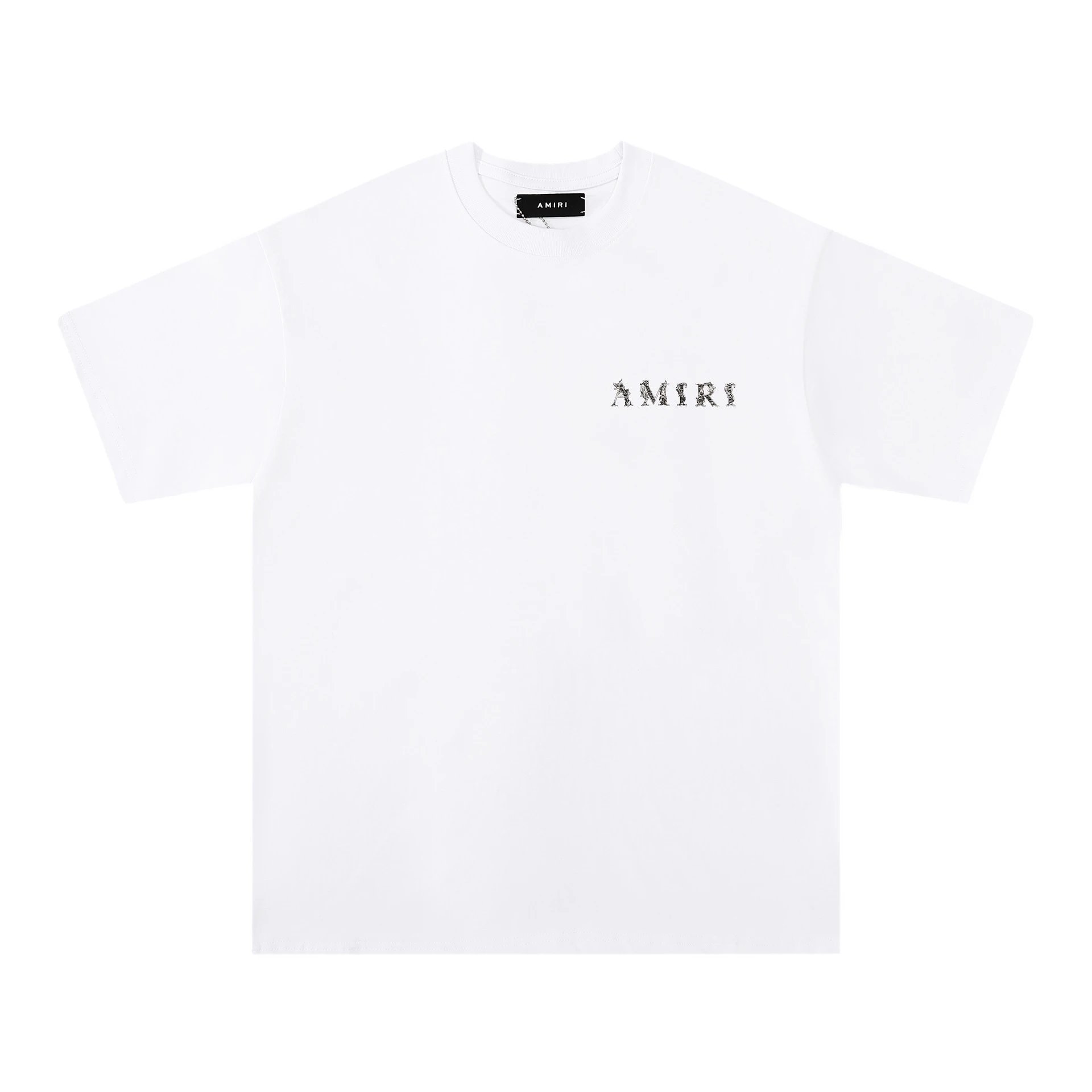Amiri Ornate Script Logo White T-Shirt - 18