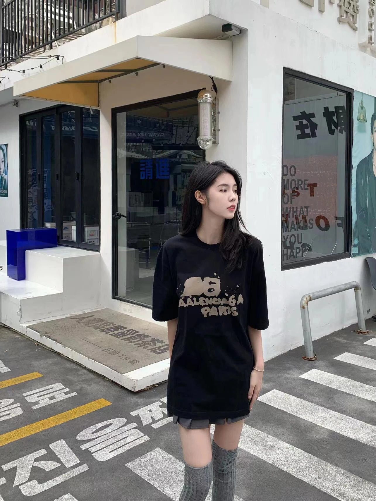 Design Blccnigeo Oversized Graphic T-Shirt Dark Gray T-Shirts - 19