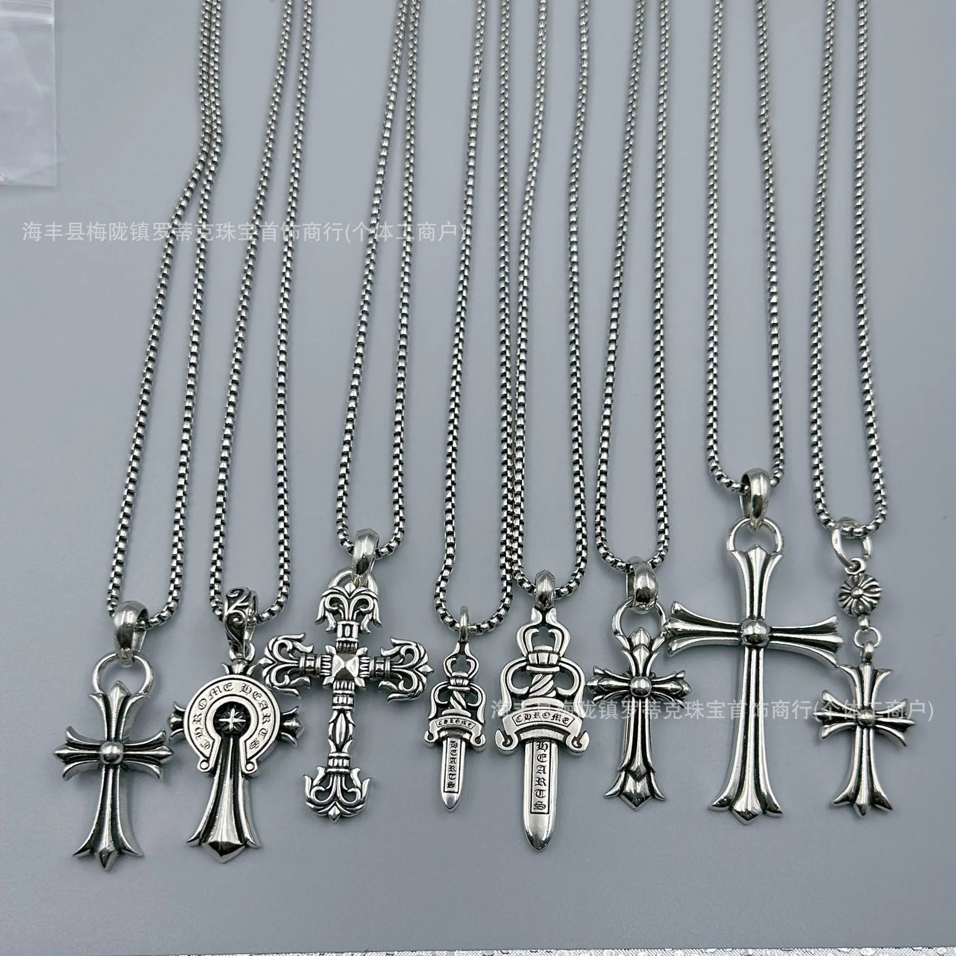 Chrome Hearts Fleur-de-Lis Pendant Necklace Silver Jewelry - 2