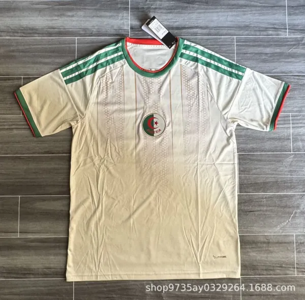 Adidas Algeria National Team Away Jersey Beige-Green-Red - 1