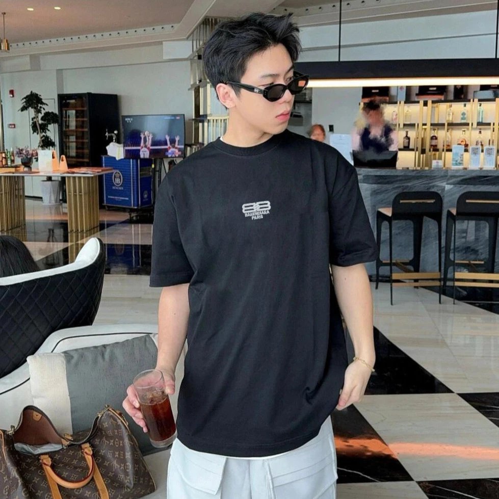 Design Blccnigeo Oversized Graphic T-Shirt Dark Gray T-Shirts - 24