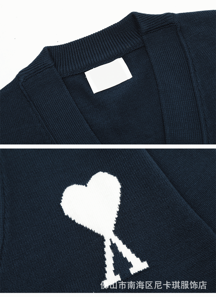 Comme des Garçons Play Heart Logo Black Cardigan Outerwear.cardigan - 5