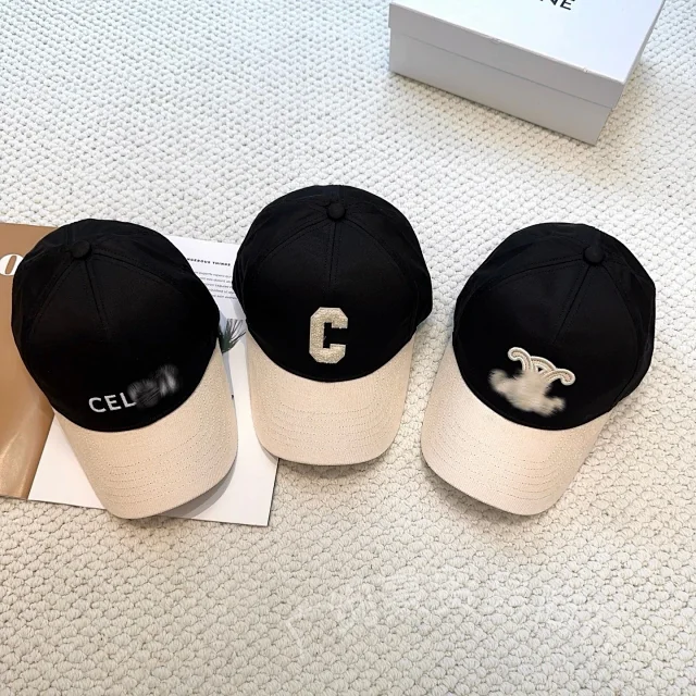 CELINE Hats Embroidered Logo Baseball Cap product detail image 2