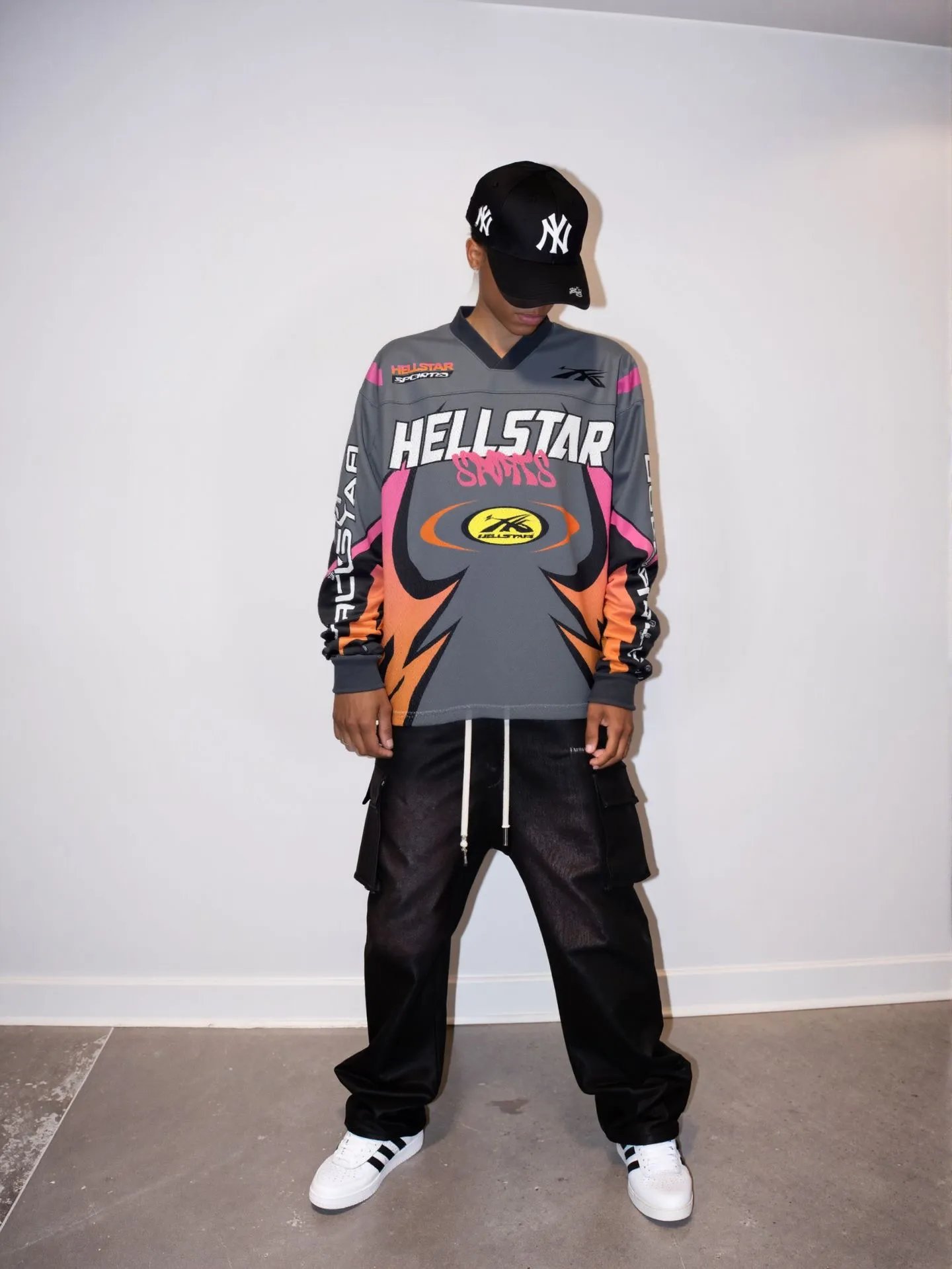 Hellstar Flame Mesh Jersey Black Pink Purple - 45