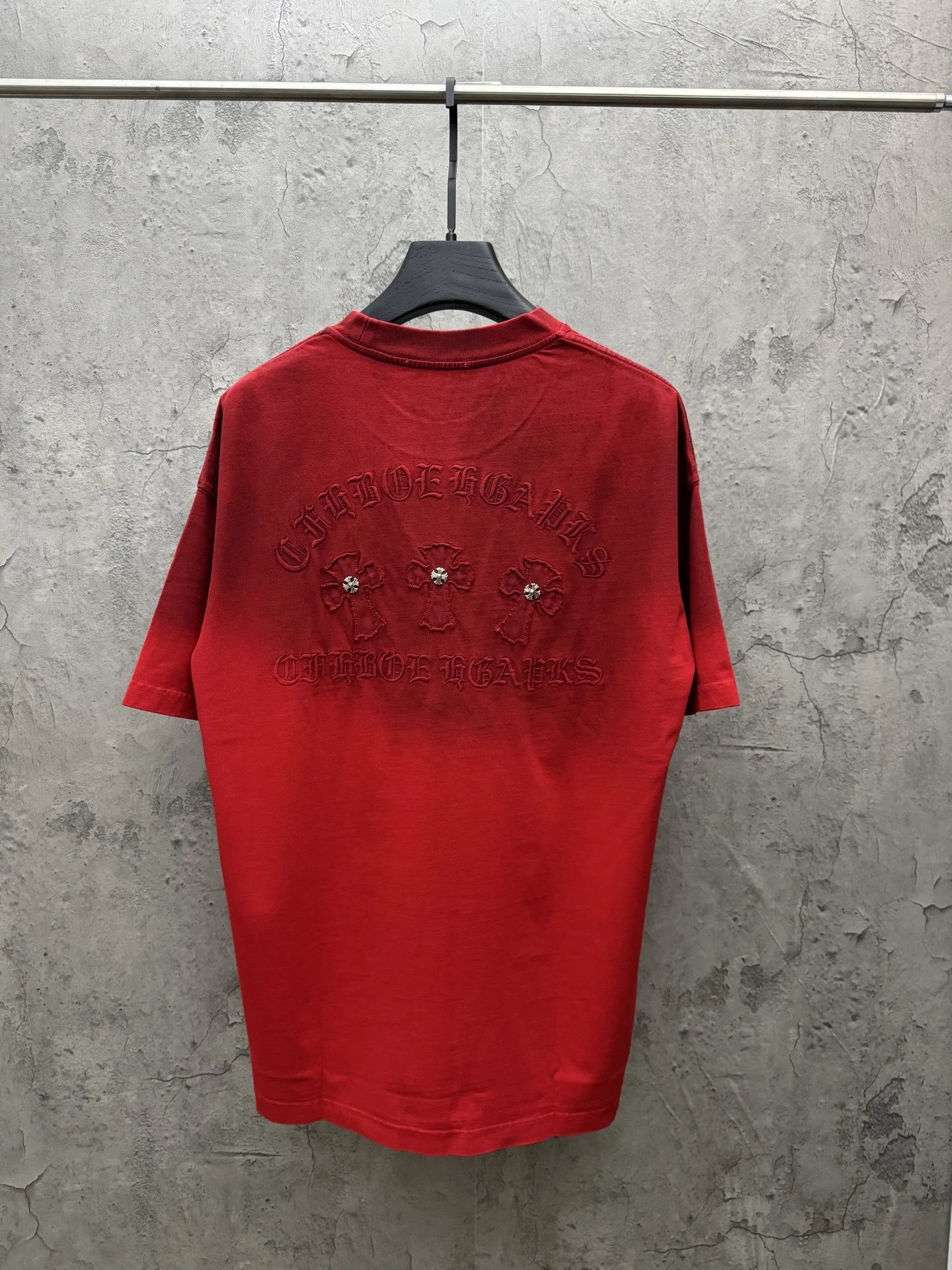 Chrome Hearts Embroidered Washed Black T-Shirt - 22