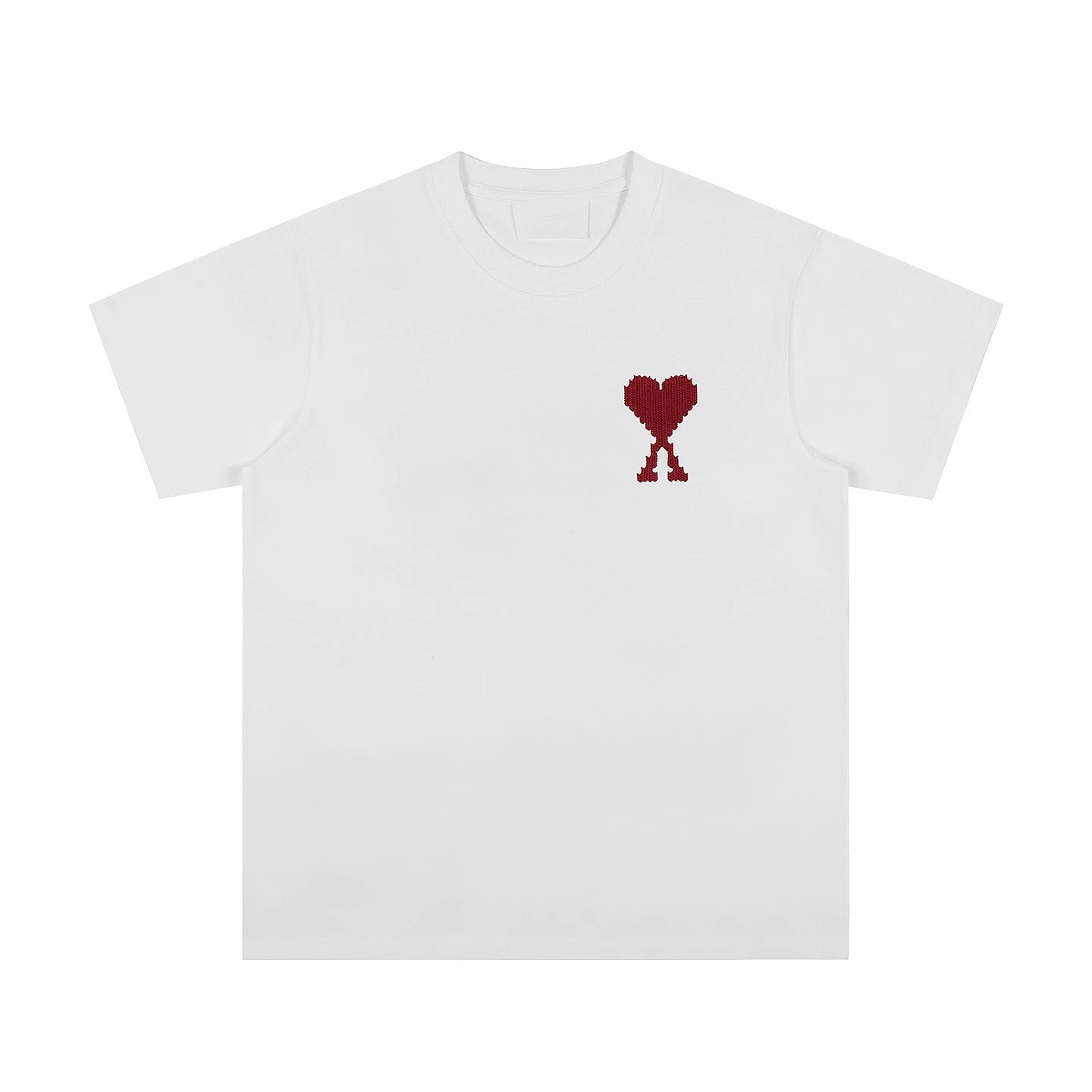 Design Raglan Sleeve T-Shirt with Embroidered Heart Knot Beige / Olive - 24