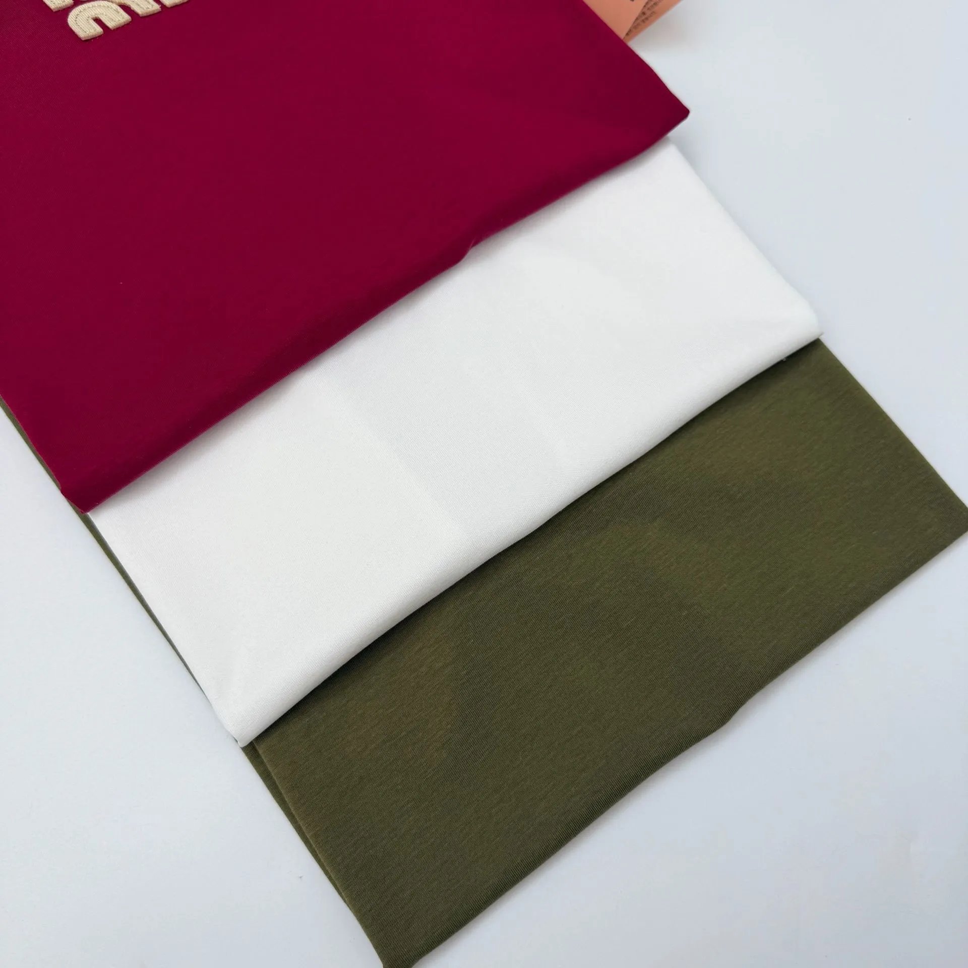 Miu Miu Logo Ringer T-Shirt Burgundy - 14