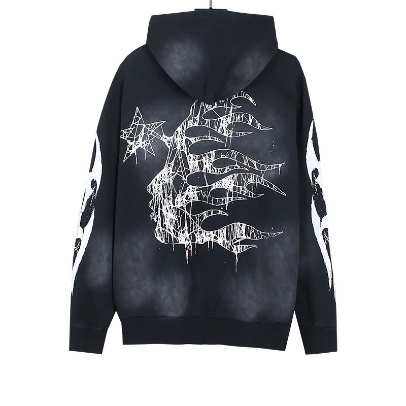 Hellstar X-Star Sports Graphic Hoodie Black with Neon Green - 7
