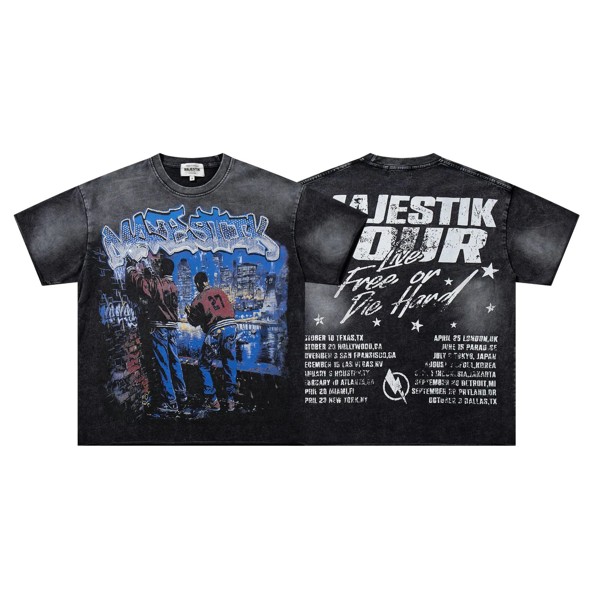 Design Majestik Racing Street Legends Oversized Graphic T-Shirt Black T-Shirts - 15