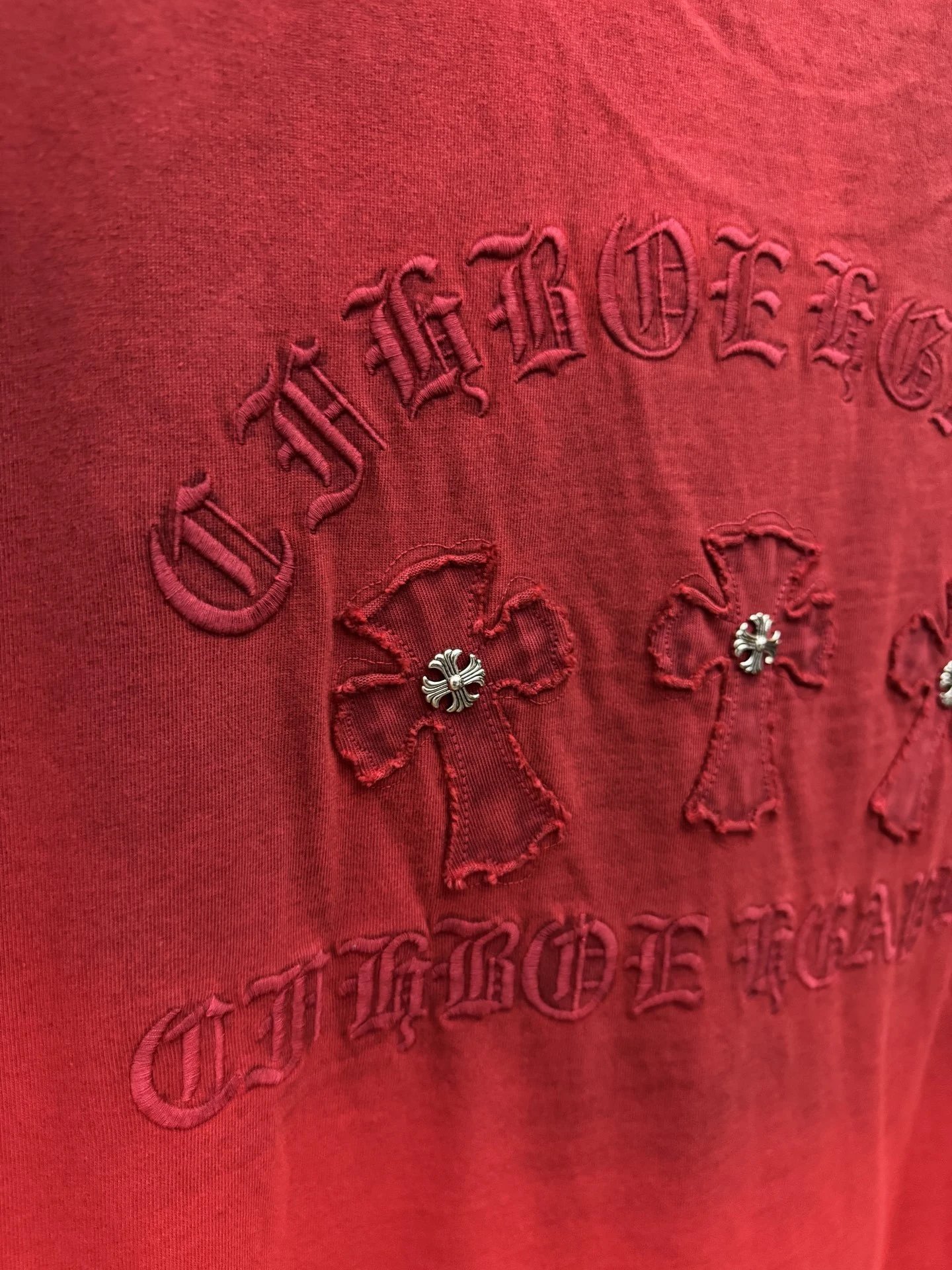 Chrome Hearts Embroidered Washed Black T-Shirt - 28