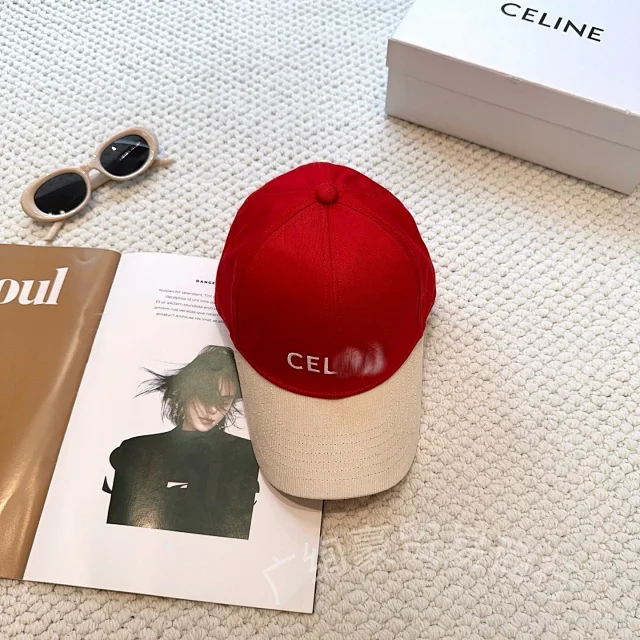 CELINE Hats Embroidered Logo Baseball Cap product detail image 13