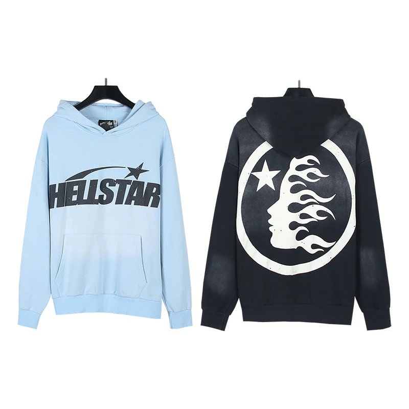 Hellstar Tie-Dye Graphic Hoodie Gray - 5
