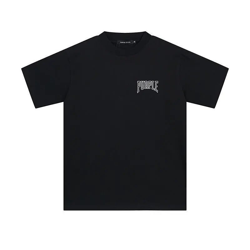 Purple Brand Abstract Print Black T-Shirt - 4